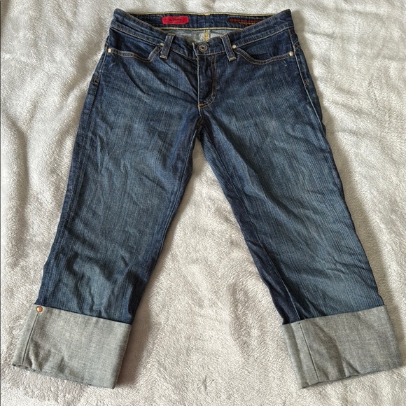 Ag Adriano Goldschmied Denim - Ag Adriano Goldschmied Blue Ankle Cropped Jeans